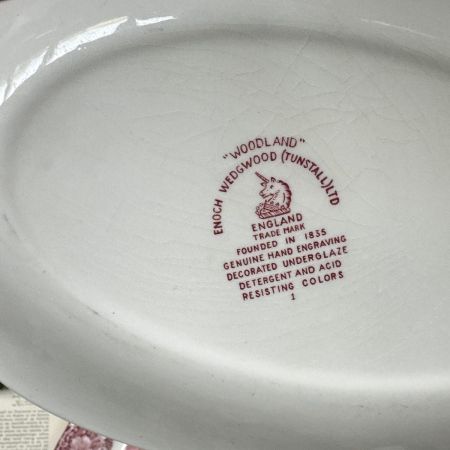 Блюдо Enoch Wedgwood Woodland 36 см Англия красный