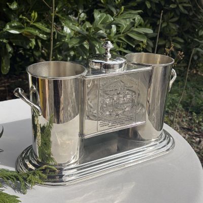 Кулер для вина на 2 бутылки Chénas Chateau Con des Thourсеребрение Франция 