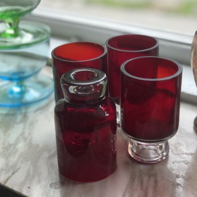 Бокал подсвечник 150 мл стакан на ножке Швеция Reijmyre Radda Barnen