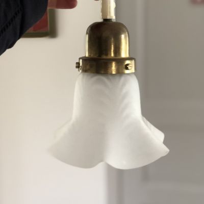 Люстра бра 17 см латунь матовое стекло