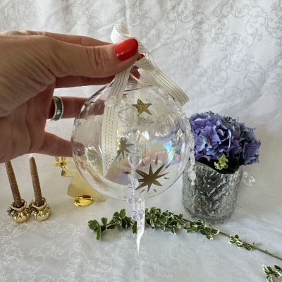 Подвес новогодний Шар 9 см стекло