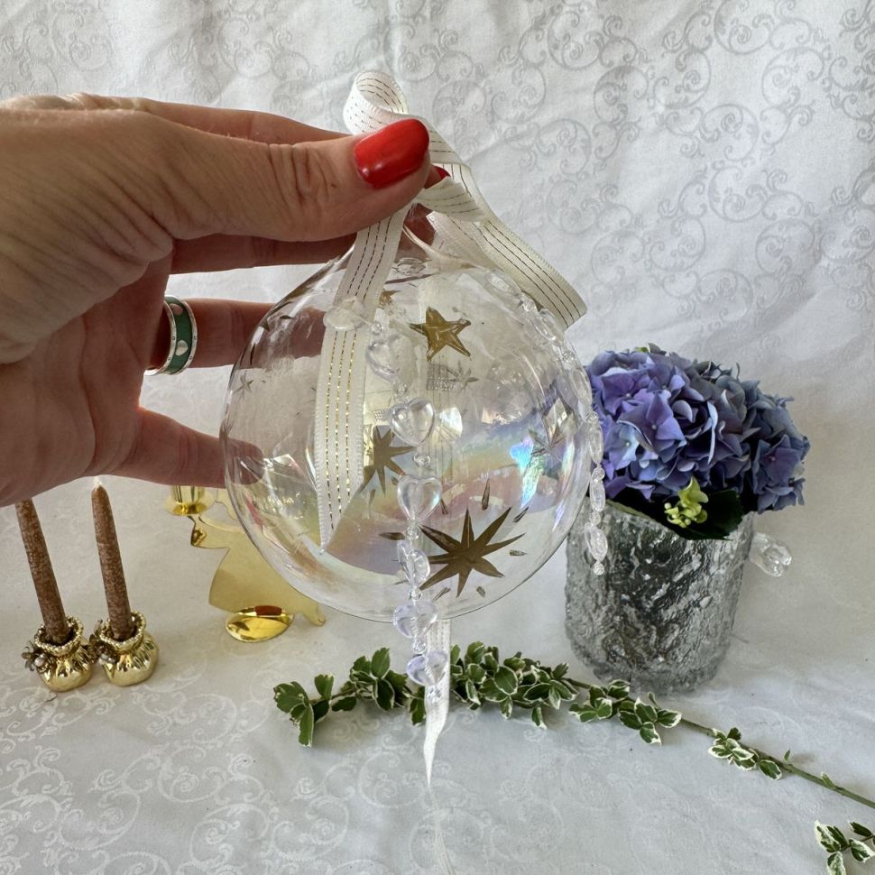 Подвес новогодний Шар 9 см стекло