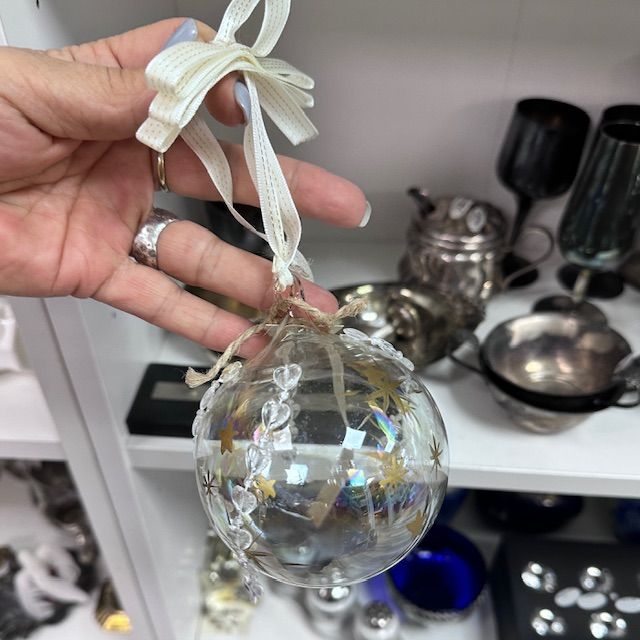 Подвес новогодний Шар 9 см стекло