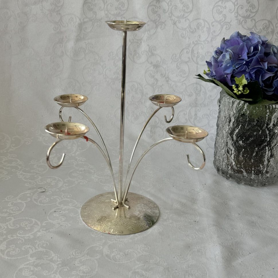 Подсвечник на пять свечей 26 см сталь Германия