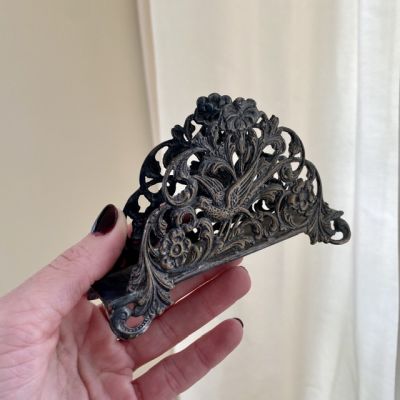 Салфетница резная серебрение с патиной