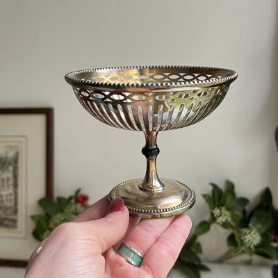 Конфетница на ножке 11 см мельхиор