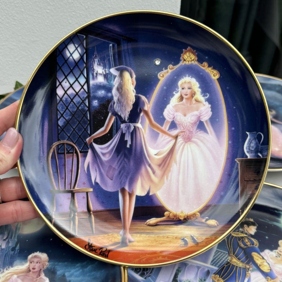 Тарелка Franklin Mint Золушка Reflection of a Dream номерная 21 см Англия 1980 г.