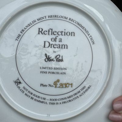 Тарелка Franklin Mint Золушка Reflection of a Dream номерная 21 см Англия 1980 г.