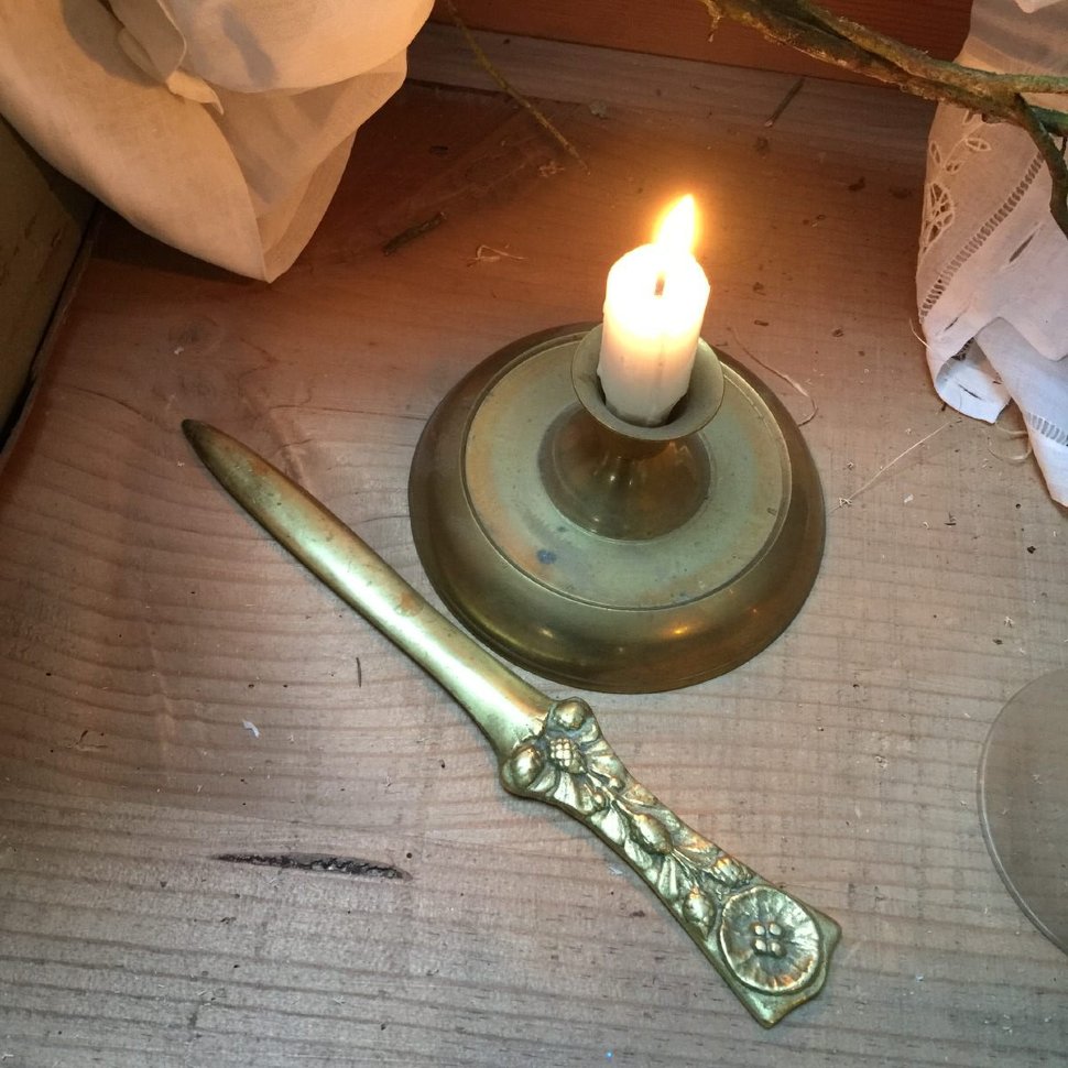 Нож для корреспонденции Хмель, латунь