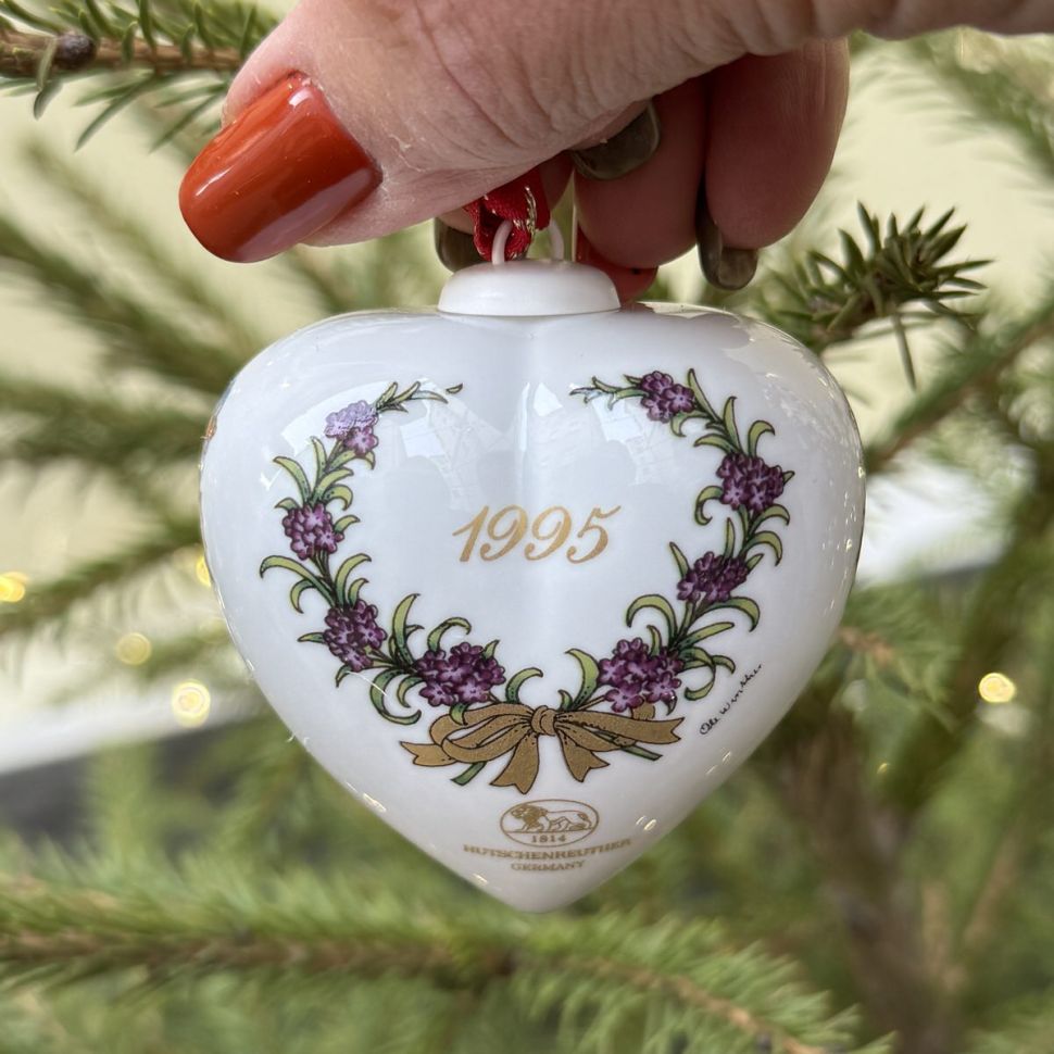 Подвес Hutschenreuther Сердце фарфор 8 см Германия 1995 г.
