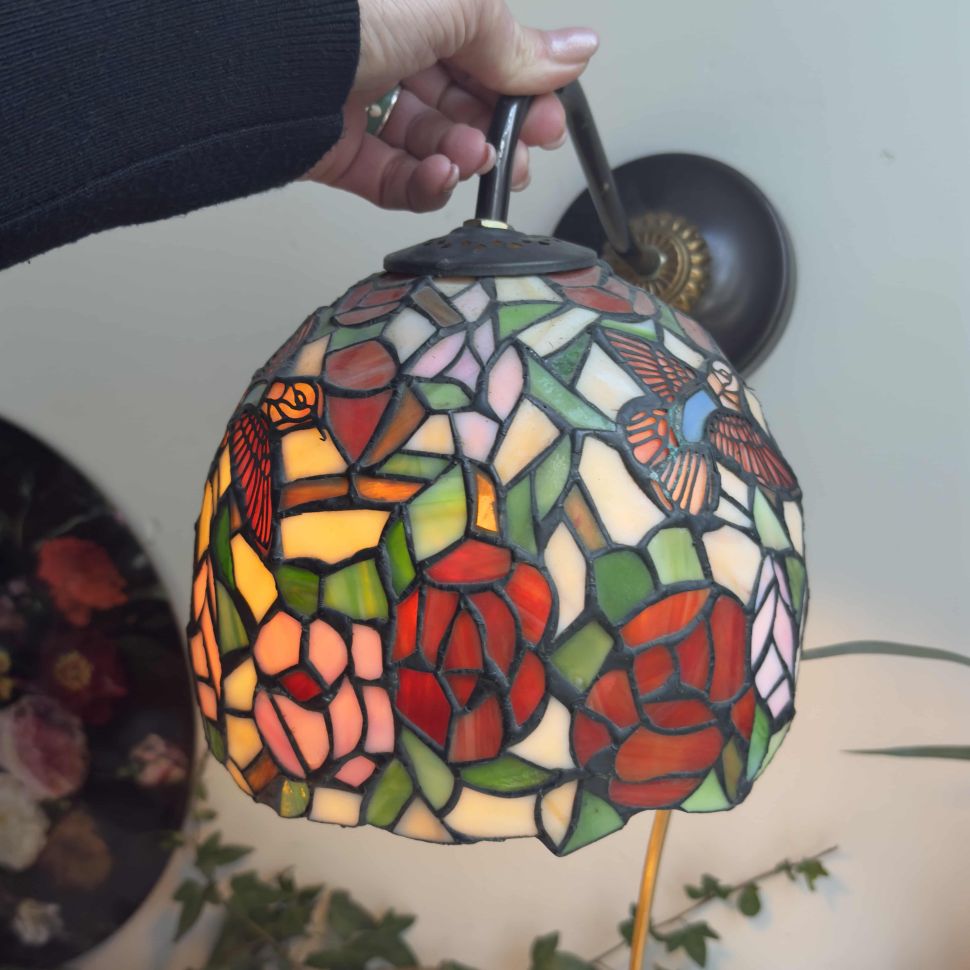 Лампа настенная Абажур Тиффани 32 см металл стекло       