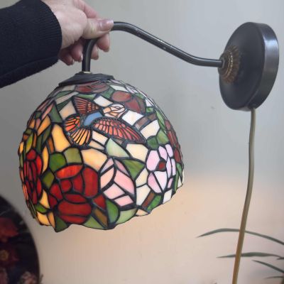 Лампа настенная Абажур Тиффани 32 см металл стекло       