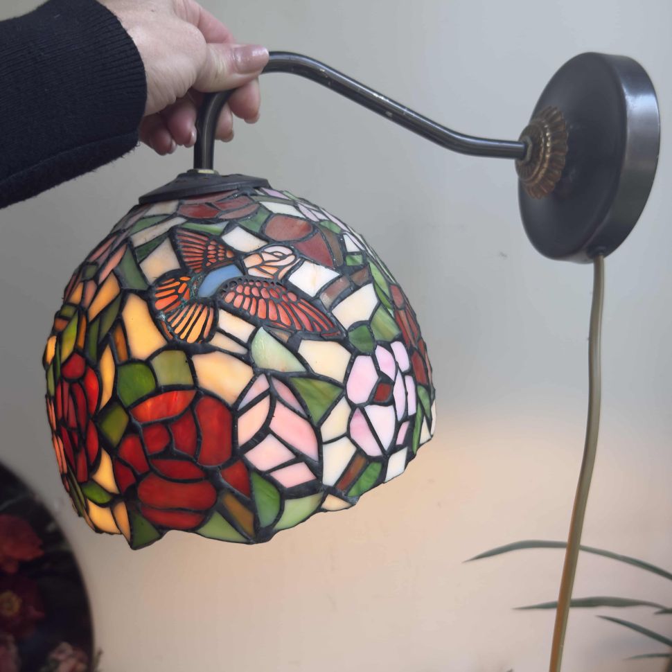 Лампа настенная Абажур Тиффани 32 см металл стекло       