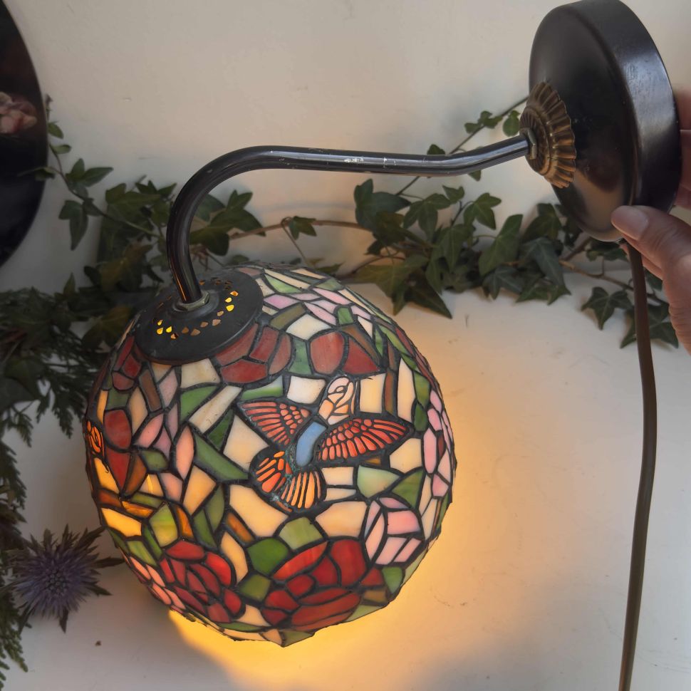 Лампа настенная Абажур Тиффани 32 см металл стекло       