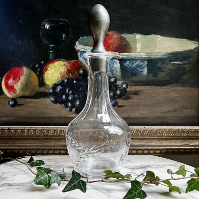 Графин с оловянной пробкой 0,9 л хрусталь  