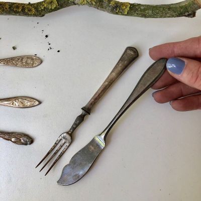 Вилка и нож рыбная закуска, набор 2 шт.