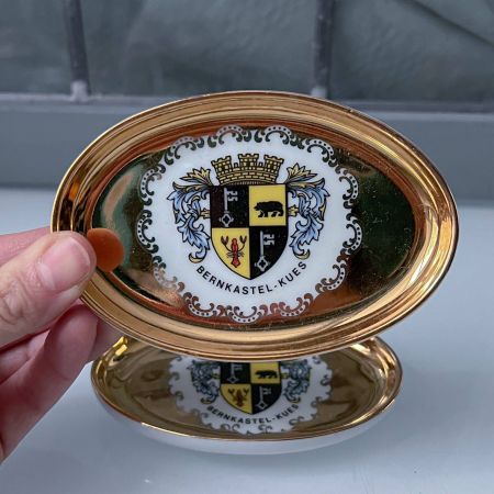 Розетка овальная 11 см фарфор золочение Бавария