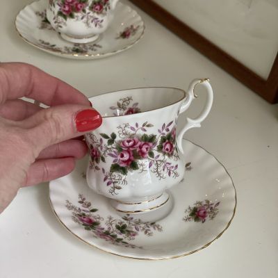 Кофейная пара Royal Albert Lavender Rose 130 мл Англия