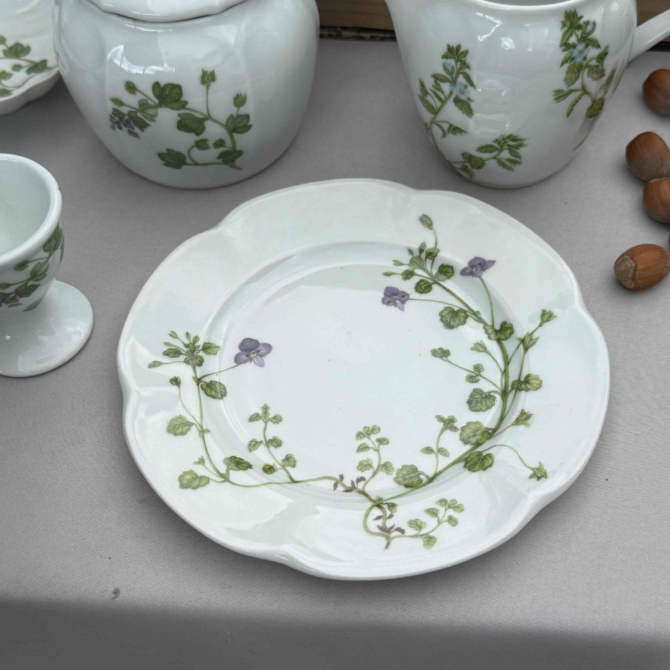 Тарелка Лесные цветы Porcelain de Paris 16 см Франция фарфор