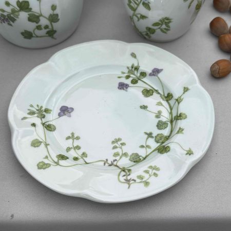 Тарелка Лесные цветы Porcelain de Paris 16 см Франция фарфор