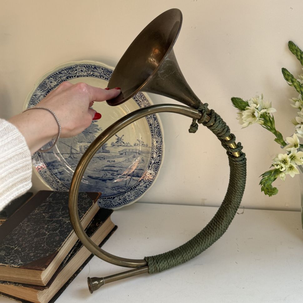 Горн 50 см в оплетке латунь