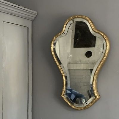 Зеркало 19 век фасетный край дерево