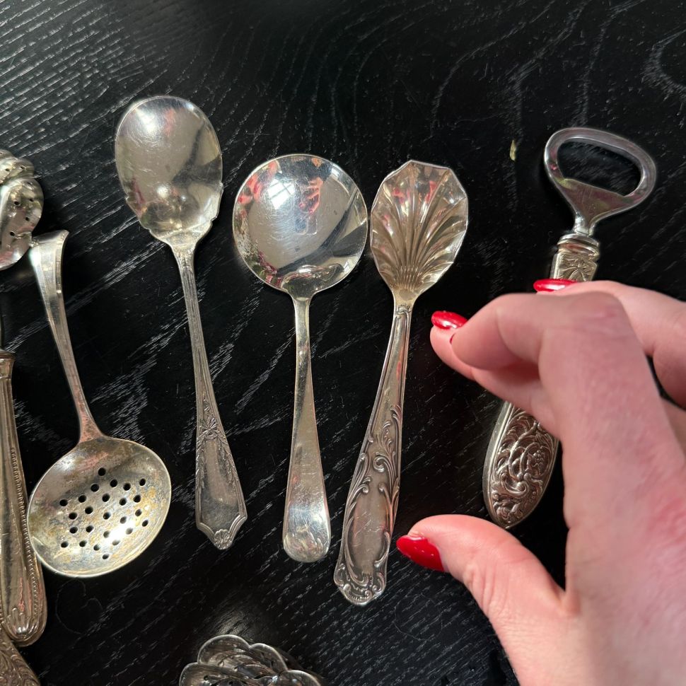 Ложка сервировочная 13 см серебрение