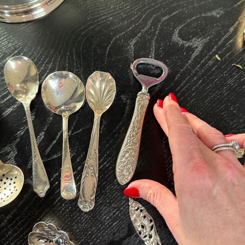 Ложка сервировочная 13 см серебрение