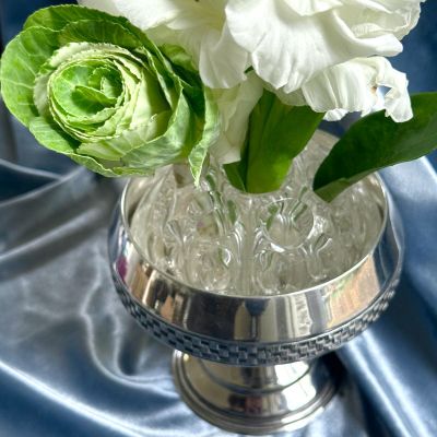 Роузбол с пикфлером 12 см серебрение Франция