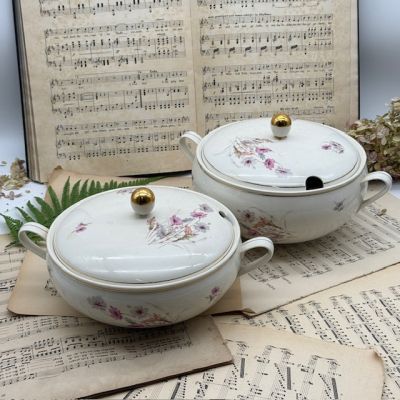 Супница Maastricht Petrus Regout Полевые цветы 2,5 л Голландия 125 лет 