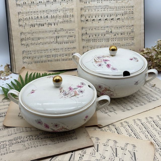 Супница Maastricht Petrus Regout Полевые цветы 2,5 л Голландия 125 лет