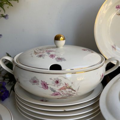 Супница Maastricht Petrus Regout Полевые цветы 2,5 л Голландия 125 лет 