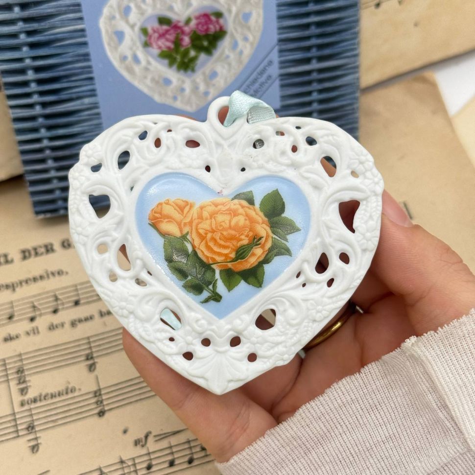 Подвес Hutschenreuther Sweetheart peach бисквитный фарфор Германия