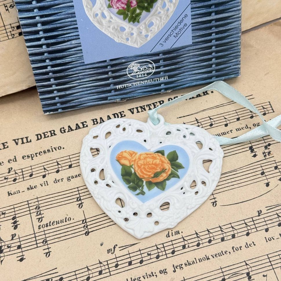 Подвес Hutschenreuther Sweetheart peach бисквитный фарфор Германия