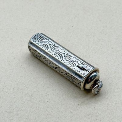 Футляр для помады 925 серебро 19-20 век цилиндр