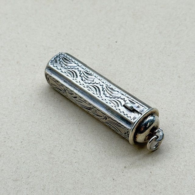 Футляр для помады 925 серебро 19-20 век цилиндр