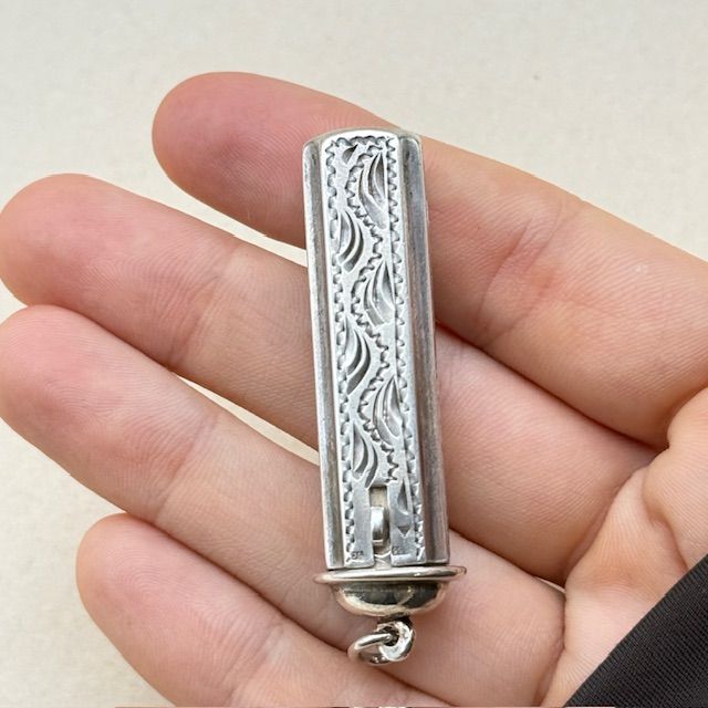 Футляр для помады 925 серебро 19-20 век цилиндр