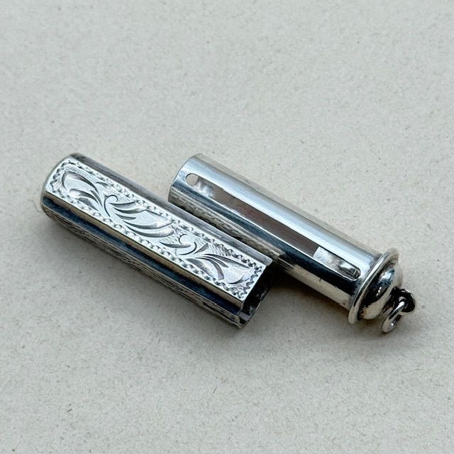 Футляр для помады 925 серебро 19-20 век цилиндр
