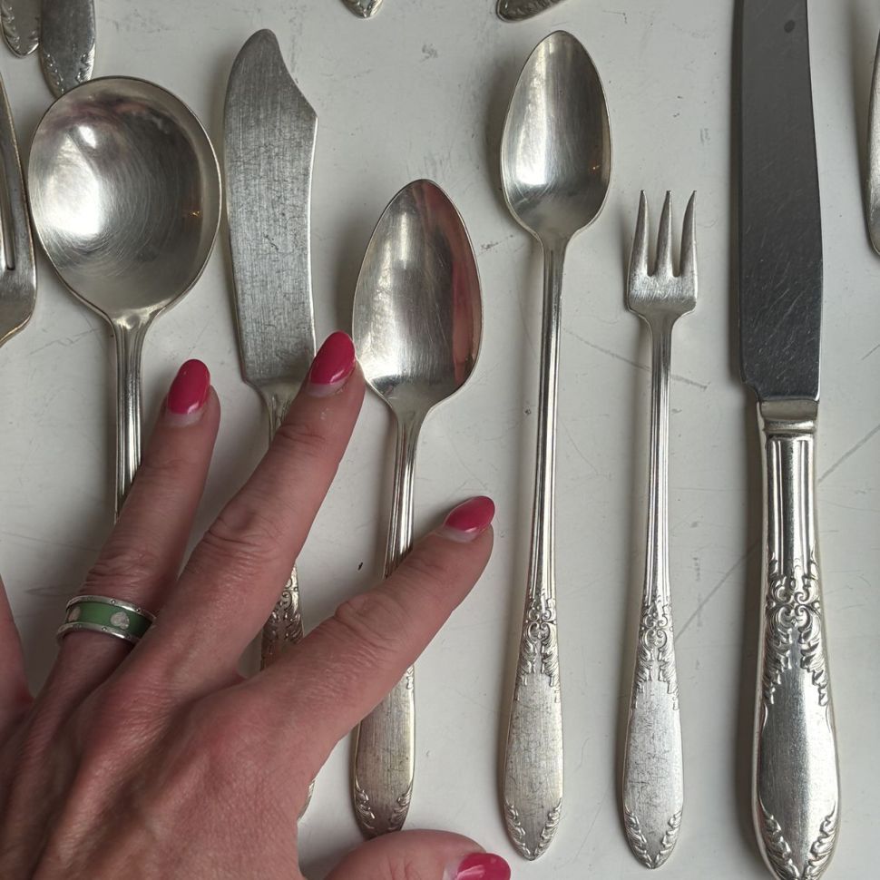 Вилка для десерта King Edward National Silver Company серебрение 