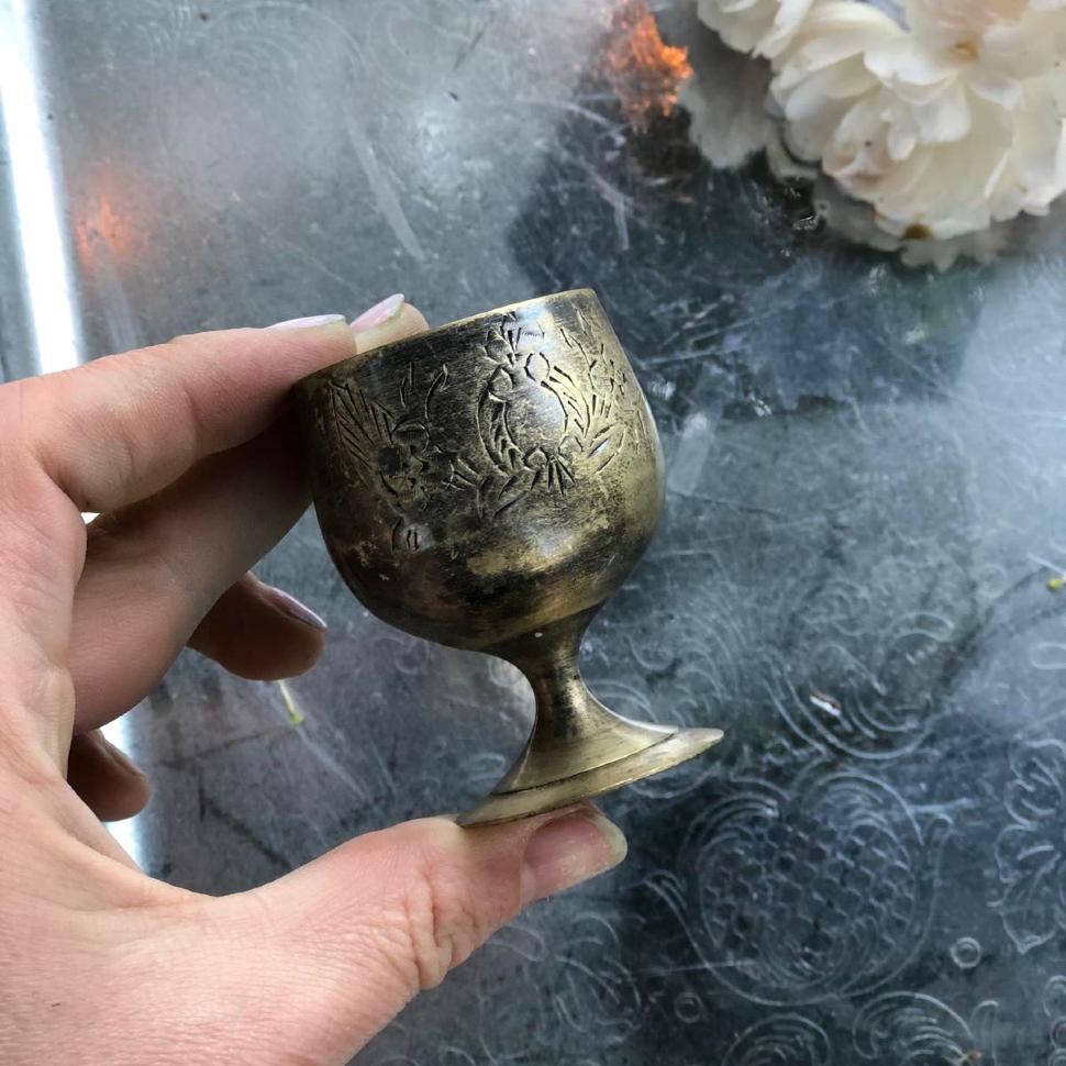 Рюмка 25 мл латунь с серебрением