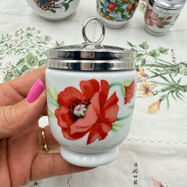 Кодлер на 2 яйца Royal Worcester Мак фарфор Англия 