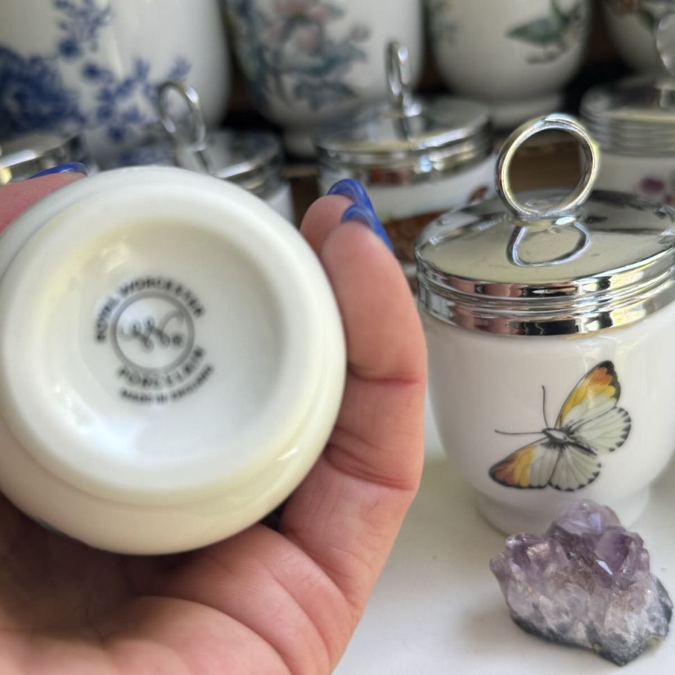 Кодлер на 2 яйца Royal Worcester Мак фарфор Англия 