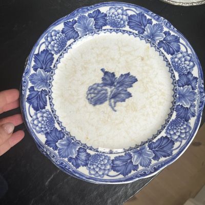 Тарелка Rorstrand Dahlia 1923-1932 гг 24 см Швеция размытость рисунка