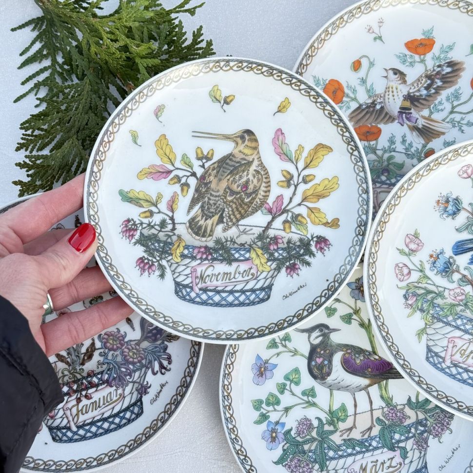 Тарелка Hutschenreuther ноябрь Бекас 16 см фарфор Германия