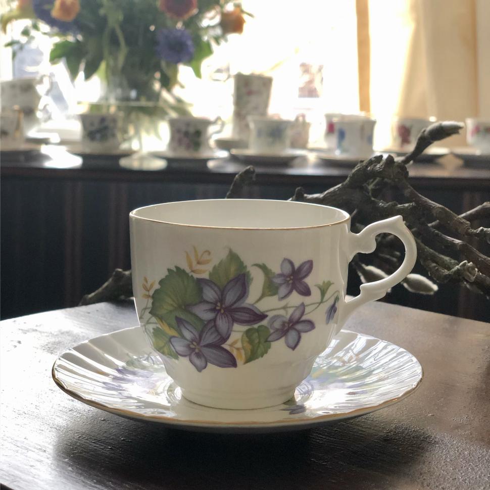 Кофейная пара Лесная фиалка Royal Rose, Англия