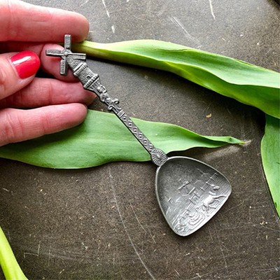 Ложка лопаточка олово, Голландия