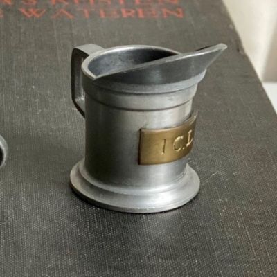 Мерная кружка декоративная мини 4,5 см олово (без таблички)