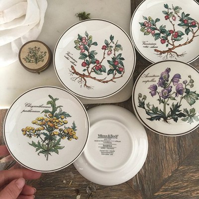 Блюдце подставка желтые цветы Ботаника