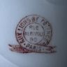 Тарелка Aux Lions de faience 21 см Цветы Арнуво конец 19 в Франция