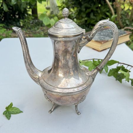 Чайник кофейник на ножках 1,2 л серебрение Англия 
